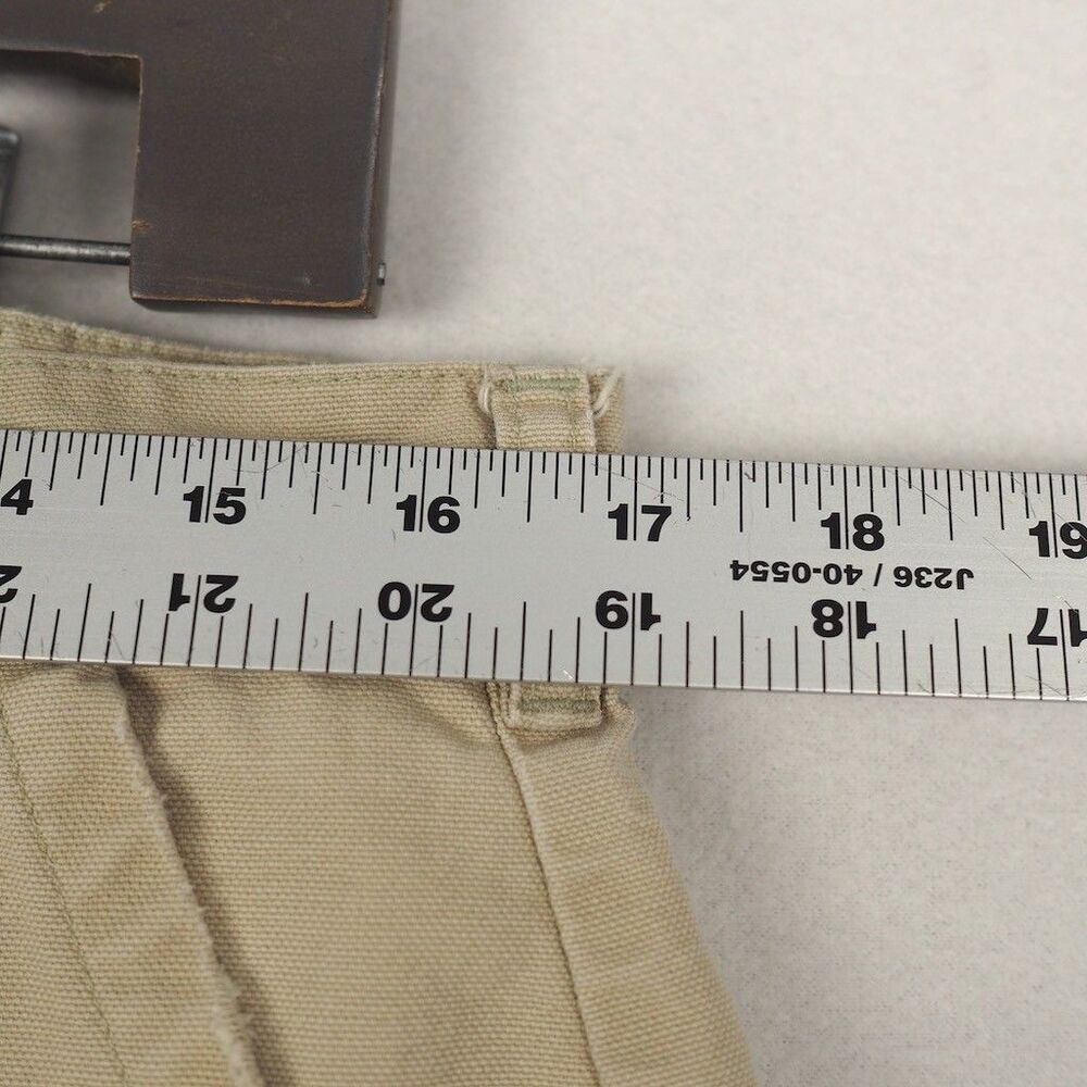 Vintage Patagonia Long Stand Up Shorts Men 34 Beige 8" Inseam Double-Fabric Seat - Picture 11 of 13